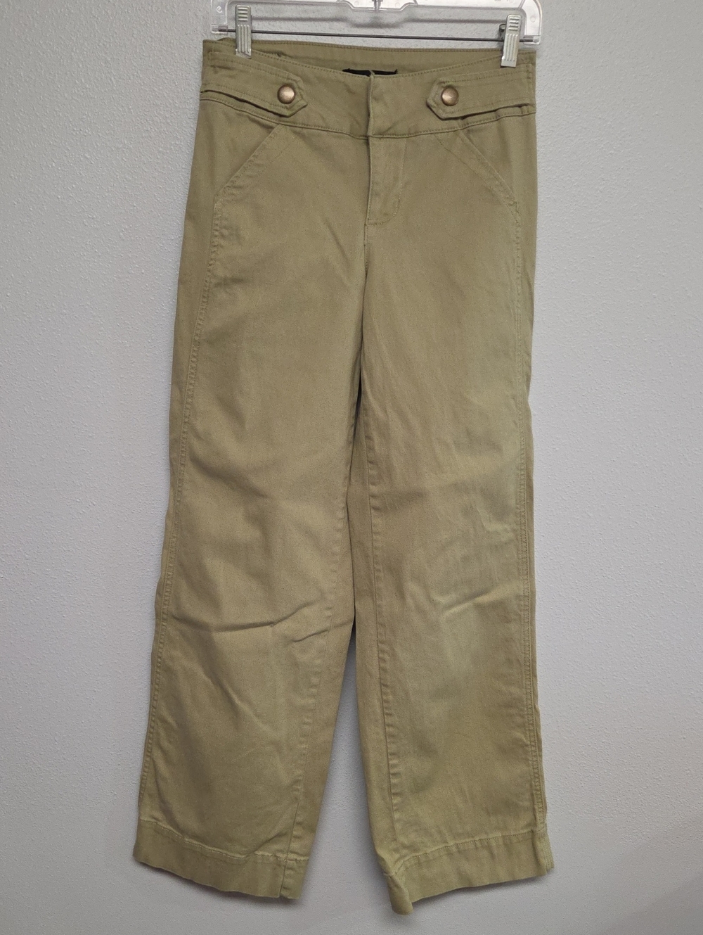 BCBGeneration Olive Green Wide Leg Jeans